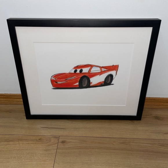 Disney PIXAR Cars ‘Lightening McQueen’ Collectable Framed Print - Pottery Barn - Picture 13 of 15
